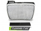 Preview: Upgrade Sportgrill / Kühlergrill für Audi A4 B7 (8E) 04-08 matt silber in Wabendesign